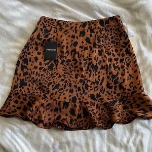 Animal print mini skirt